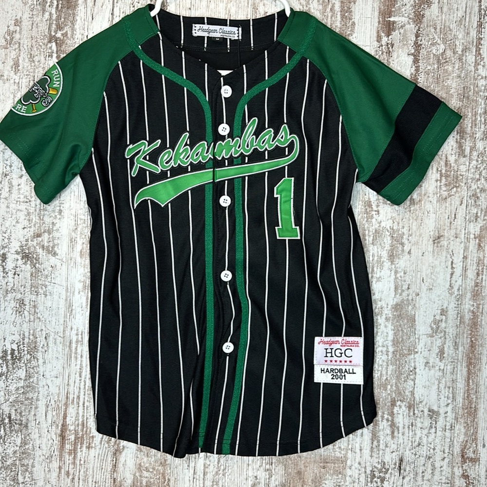 Hard Ball Movie G-Baby Kekambas Baseball Jersey by Headgear Classics M NWT